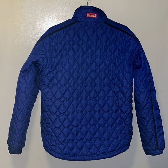 EXCELLENT CONDITION MEN’S SMALL QUILTED MARKER PUFFER COAT - Picture 7 of 8
